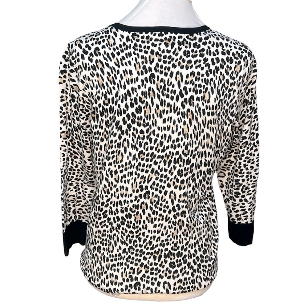 WHBM Leopard Ribbed Cardigan - Picture 3 of 6